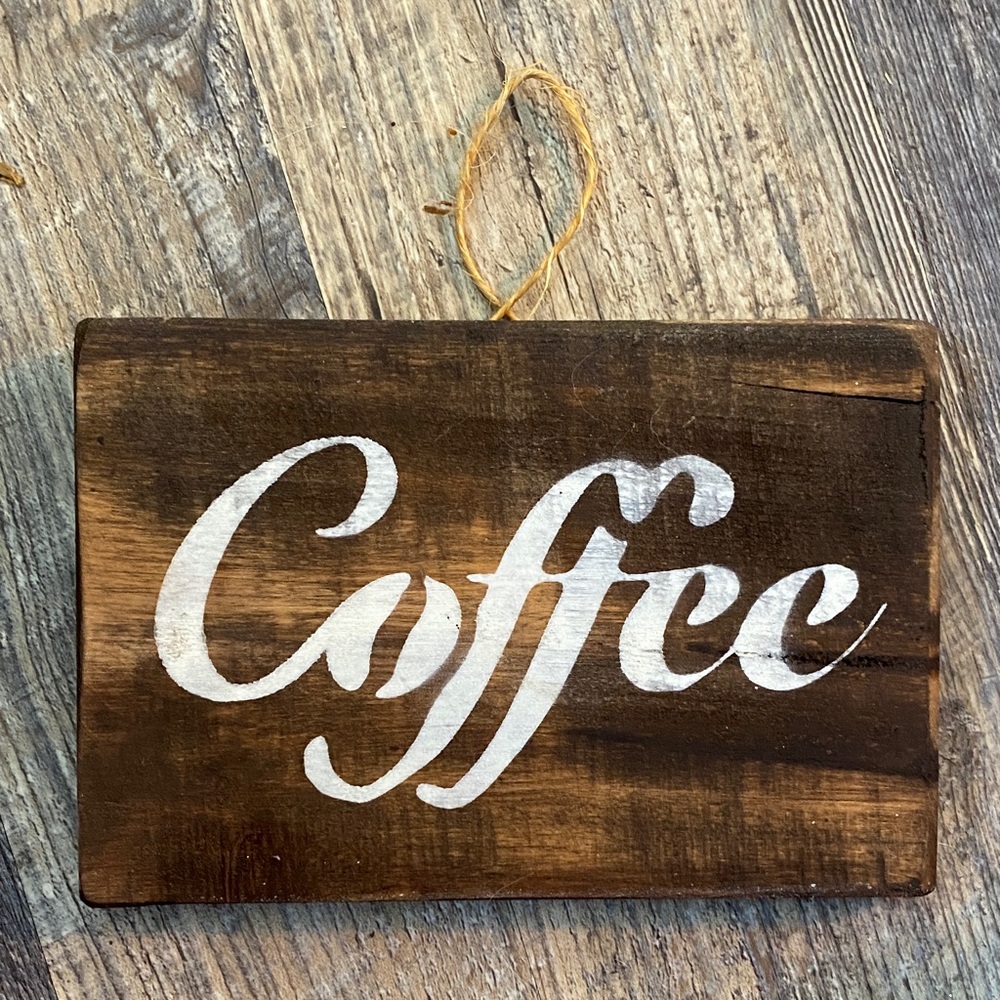 Rustic Brown Coffee Sign